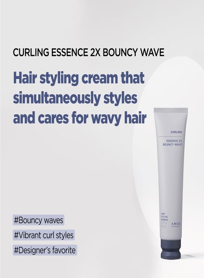AMOS PROFESSIONAL Curling Essence 2X Bouncy Wave 5 fl oz – Korean Hair Essence for Wavy & Curly Hair, Frizz Control Styling Gel with Soft Hold, Curl Definition, Non-Sticky Finish - Image 3